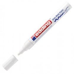 Marcatore permanente a vernice 750 - punta tonda - da 2 a 4 mm - bianco - Edding