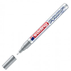 Marcatore permanente a vernice 751 - punta tonda fine - da 1 a 2 mm - argento - Edding