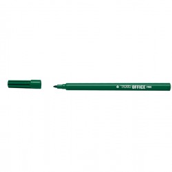 Pennarelli Office - punta feltro - punta fine - tratto 0,7 mm - verde - Tratto - conf. 12 pezzi