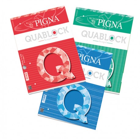 Blocco Quablock Original collato - A5 - 4 mm - 80 gr - 50 fogli - Pigna