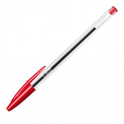 Penna a sfera Cristal - punta media 1,0mm - rosso - Bic - conf. 50 pezzi