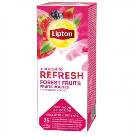 Tè nero Frutti di bosco - Feel Good Selection - in filtro - Lipton - conf. 25 pezzi