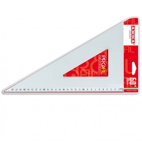 Squadra linea Profil - alluminio - 60gradi - 30cm - Arda