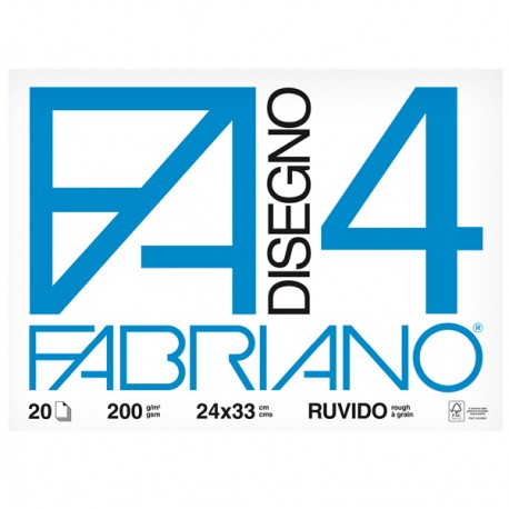 Album F4 - 24 x 33 cm - 20 fogli - 200 gr - ruvido - Fabriano