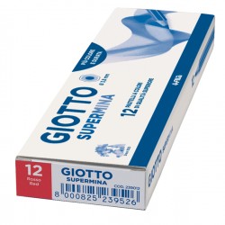Pastello Supermina - mina 3,8 mm - rosso 12 - Giotto