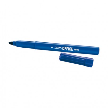Pennarelli Office punta feltro - punta maxi - tratto 0,80-2,00mm - blu - Tratto - conf. 12 pezzi