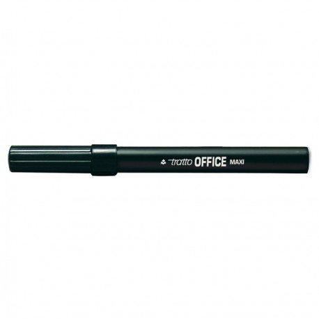 Pennarelli Office punta feltro - punta maxi - tratto 0,80-2,00mm - nero - Tratto - conf. 12 pezzi