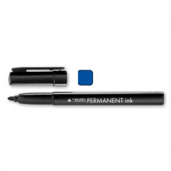 Marcatore Tratto Permanent Ink - punta tonda 2,00mm - blu - Tratto - conf. 12 pezzi