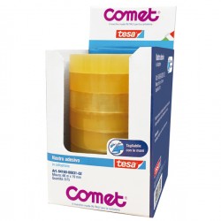 Nastro adesivo - 1,9 cm x 66 m - cellophane - trasparente - Comet
