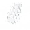 Portadepliant - 11 x 25 x 14 cm - plastica - trasparente - Lebez