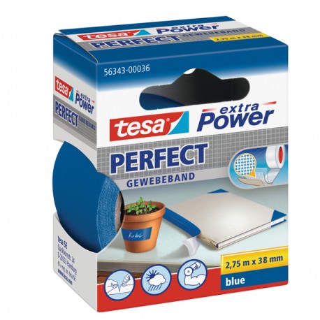 Nastro adesivo telato XP Perfect - 3,8 cm x 2,7 m - blu - Tesa