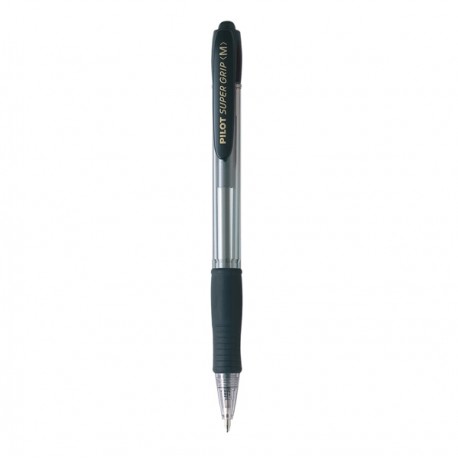Penna a sfera a scatto Supergrip - punta media 1,0mm - nero - pilot