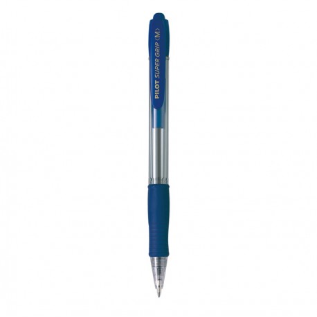 Penna a sfera a scatto Supergrip - punta media 1,0mm - blu - pilot