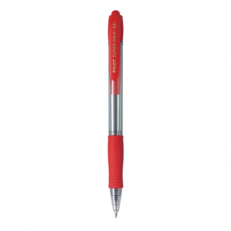 Penna a sfera a scatto Supergrip - punta media 1,0mm - rosso - pilot