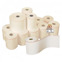 Rotolo per bilancia - 60 mm x 38 m - diametro esterno 82 mm - anima 25 mm - 112 gr - carta termica adesiva BPA free - Sabacart -
