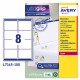Etichette adesive L7165 - in carta - angoli arrotondati - laser - permanenti - 99,1 x 67,7 mm - 8 et/fg - 100 fogli - bianco - A