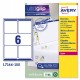 Etichette adesive L7166 - in carta - angoli arrotondati - laser - permanenti - 99,1 x 93,1 mm - 6 et/fg - 100 fogli - bianco - A