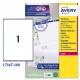 Etichette adesive L7167 - in carta - angoli arrotondati - laser - permanenti - 199,6 x 289,1 mm - 1 et/fg - 100 fogli - bianco -