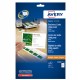 Biglietti da visita - 85 x 54 mm - 200 gr - effetto opaco - bianco - Avery - conf. 25 fogli da 10 biglietti