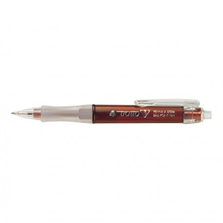Penna a sfera a scatto Tratto 3 - punta 1,0mm - tratto 0,5mm - rosso - Tratto