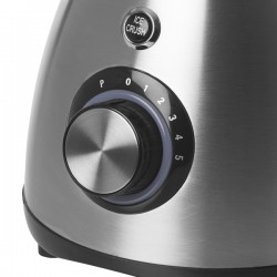 Frullatore Frullo Glass - con bicchiere in vetro - 600 W - nero/argento - Melchioni family