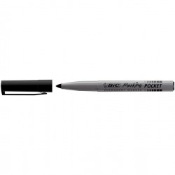 Marcatori permanente Marking a base d'alcool - punta pocket tonda 1,10mm - nero - Bic - conf. 12 pezzi