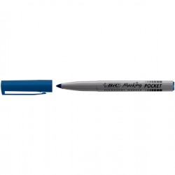Marcatori permanente Marking a base d'alcool - punta pocket tonda 1,10mm - blu - Bic - conf. 12 pezzi