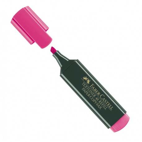 Evidenziatore Textliner 48 - punta di 3 differenti larghezze: 5,0-3,0-1,0mm - fucsia - Faber-Castell