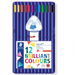 Matite colorate Ergosoft - triangolari - colori assortiti - Staedtler - astuccio 12 pezzi