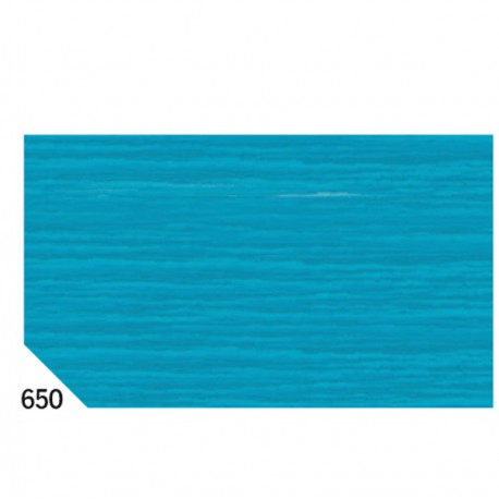 Carta crespa - 50 x 250 cm - 48 gr - turchese 650 - Rex Sadoch - conf.10 rotoli