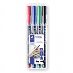 Pennarello Astucci Lumocolor Permanent 317 - punta 1,0mm - 4 colori - Staedtler