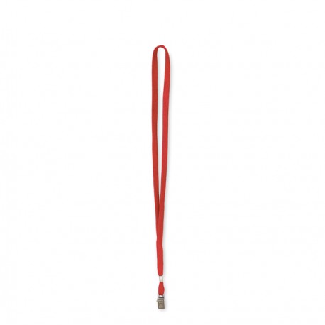 Cordoncino per portabadge - 49 x 1 cm - rosso - Lebez - conf. 100 pezzi
