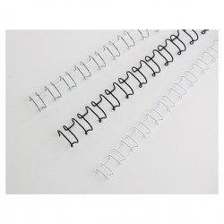 Dorsi spirale IbiWire - metallo - 21 anelli - 6 mm - argento - GBC - scatola 100 pezzi