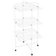 Stendibiancheria verticale Sahara - 3 piani - 68 x 171 cm - acciaio verniciato - bianco