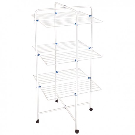 Stendibiancheria verticale Sahara - 3 piani - 68 x 171 cm - acciaio verniciato - bianco