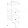 Stendibiancheria verticale Sahara - 3 piani - 68 x 171 cm - acciaio verniciato - bianco