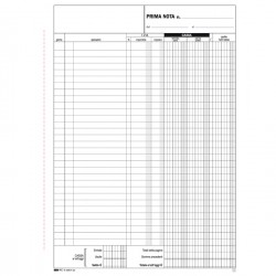 Blocco prima nota cassa entrate/uscite/Iva - 50/50 fogli autoricalcanti - 31 x 21cm - Edipro