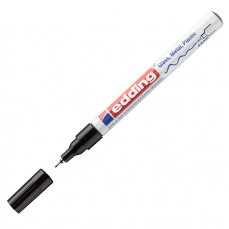 Marcatore permanente a vernice 780 - punta tonda extra fine - 0,8 mm - nero - Edding