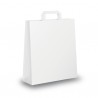 Shopper - maniglia piattina - 36 x 12 x 41 cm - carta kraft - bianco - Mainetti Bags - conf. 25 pezzi