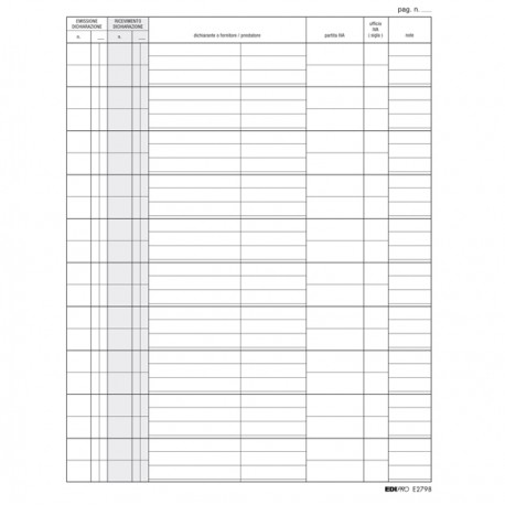 Registro dichiarazione esportatori - 31 x 24cm - 100 fogli - Edipro