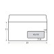 Busta Eco Strip Laser FSC - con finestra - adatta a stampa laser - 11 x23 cm - 90 gr - bianco - Blasetti - conf. 500 pezzi