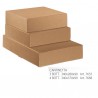 Scatola in cartone Onda avana - fino a 3 bottiglie - 34 x 28 x 9cm - Scotton