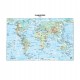 Carta geografica Mondo - scolastica - plastificata - 29,7 x 42 cm - Belletti
