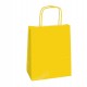 Shopper Twisted - maniglie cordino - 22 x 10 x 29 cm - carta kraft - giallo - Mainetti Bags - conf. 25 pezzi