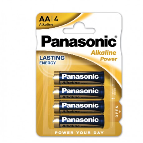 Pila stilo AA - 1,5V - Alkalin Power - Panasonic - blister 4 pezzi
