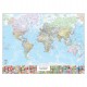 Carta geografica Mondo con Bandiere - murale - 132 x 97 cm - Belletti