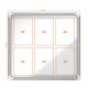 Bacheca per interni - fondo magnetico bianco - 6 fogli A4 - orizzontale - Nobo