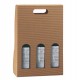 Scatola bottiglie Onda avana - 3 bottiglie - 270 x 90 x 385 mm - Scotton