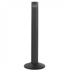 Posacenere da esterno - diametro 11,7 cm - altezza 105 cm - alluminio verniciato - nero - Stilcasa