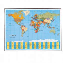 Sottomano Geographic Planisfero Läufer - 40 x 53 cm - Lebez